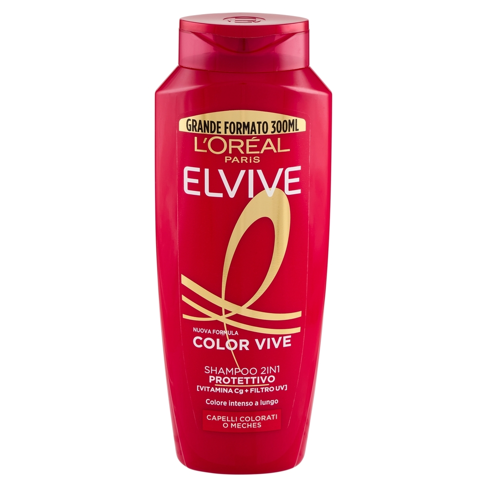Elvive Color Vive Shampoo 2in1 Protettivo, per Capelli Colorati o Meches, 300 ml